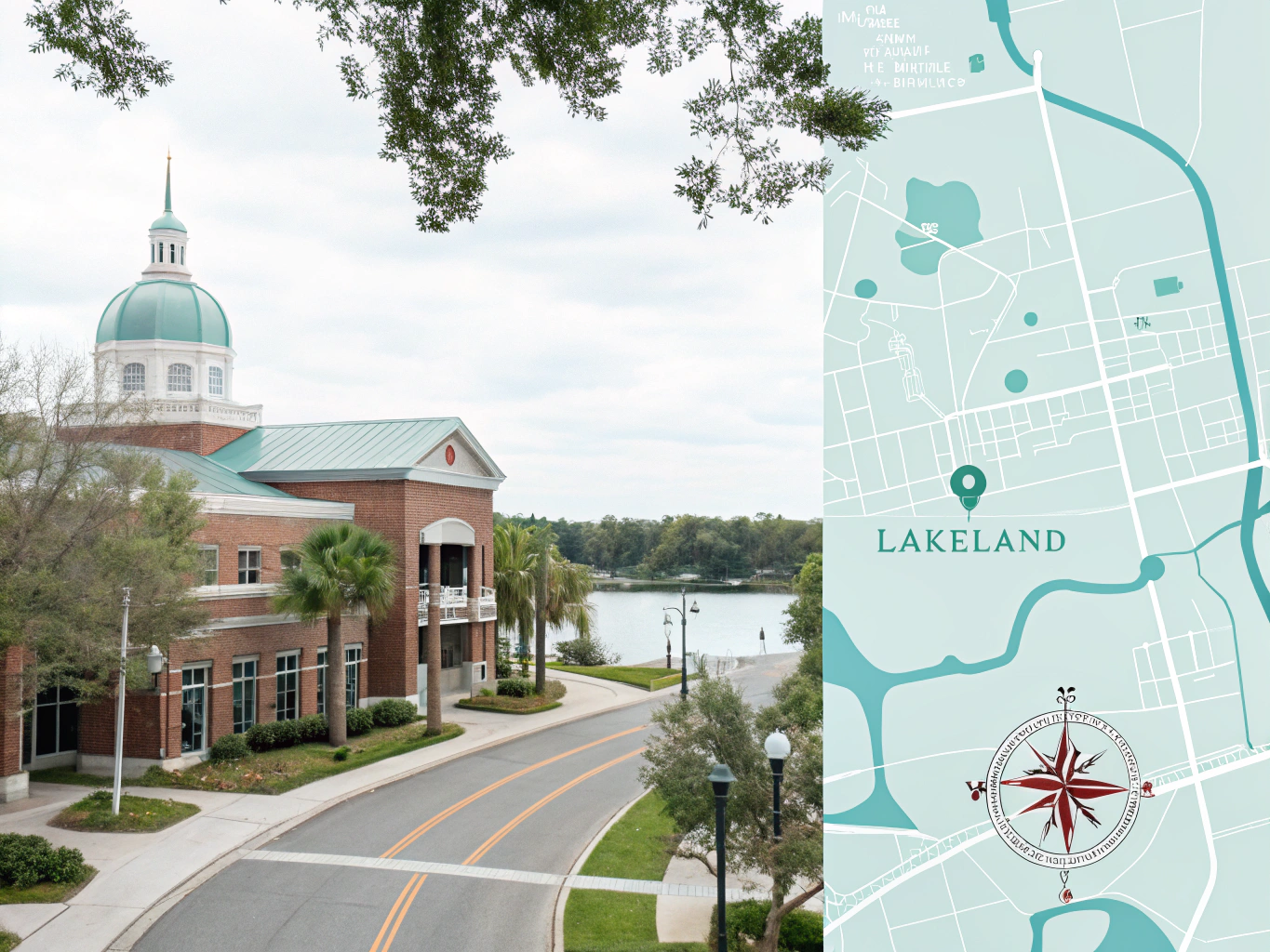 Map of Lakeland, Florida