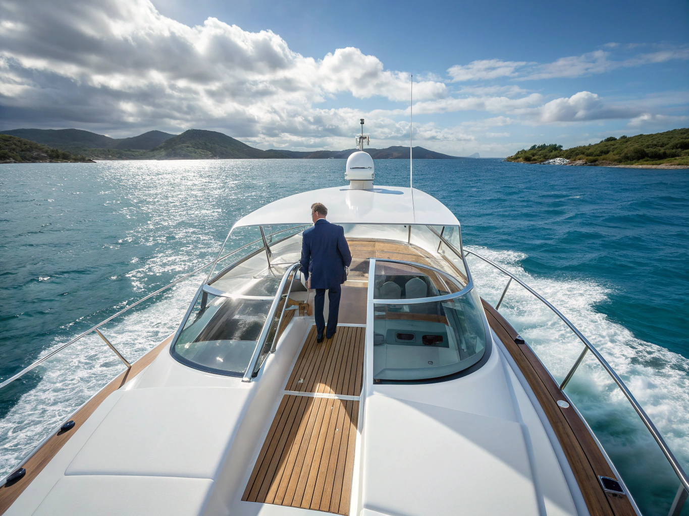 Experienced captain navigating through Banderas Bay