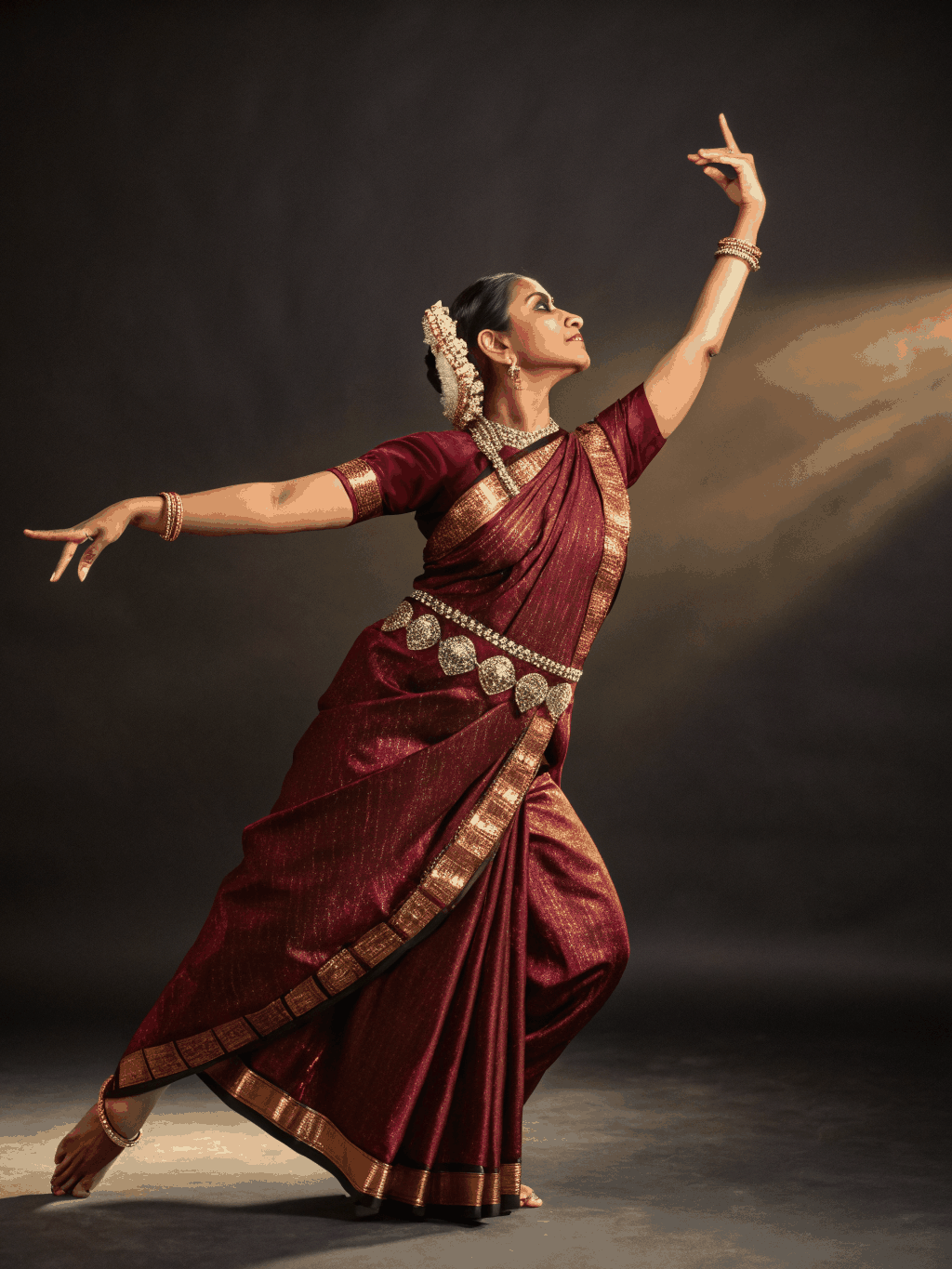 Priyadarshini Sen in traditional Kathak dance attire