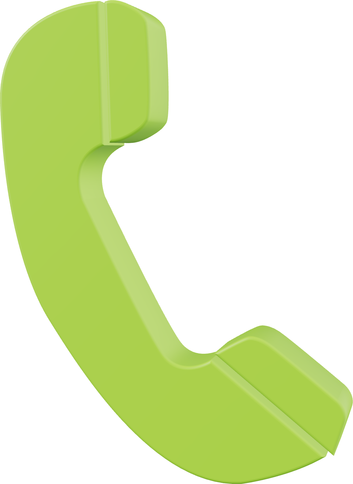 3D green phone handset