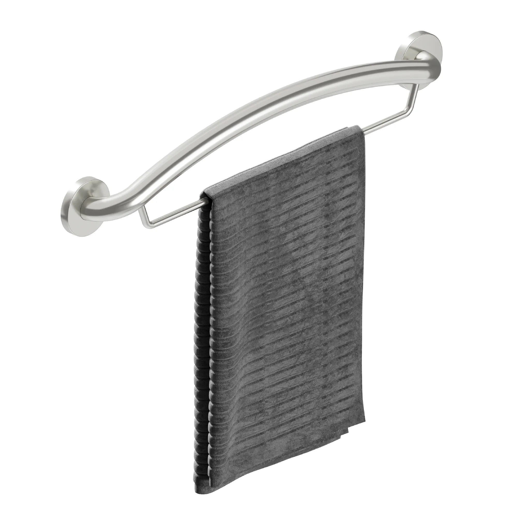 PLUS Series dual-function towel bar grab bar isolated product view