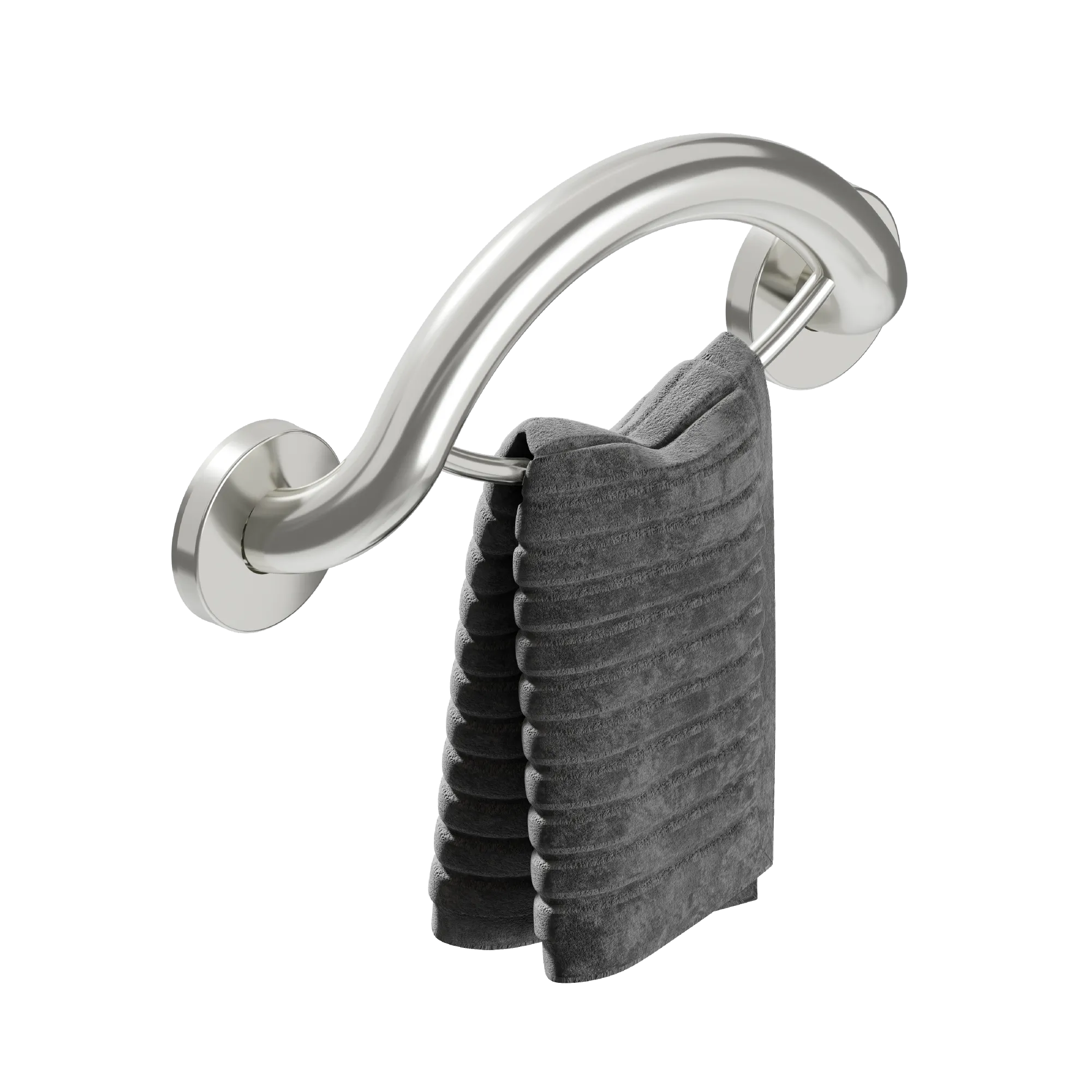 PLUS Series towel ring grab bar isolated view