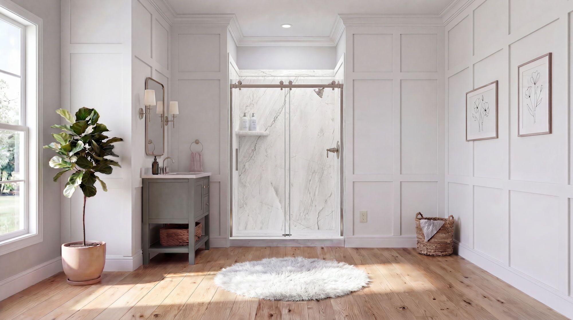 Sentrel alcove tub-to-shower conversion