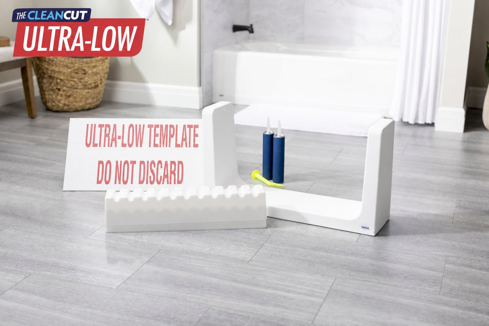 White CleanCut Ultra-Low tub cut kit