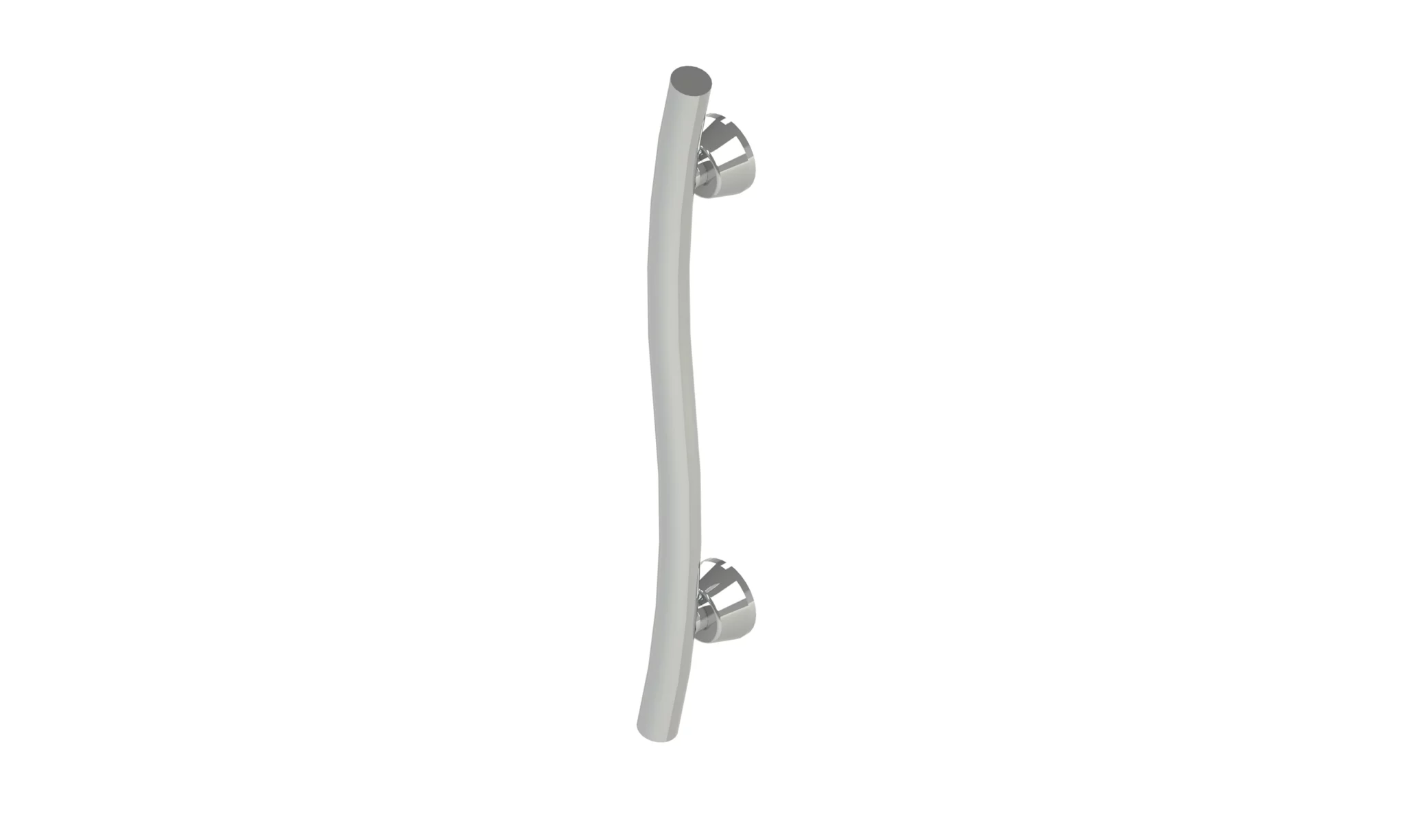 INVISIA accent curved grab bar in polished chrome finish