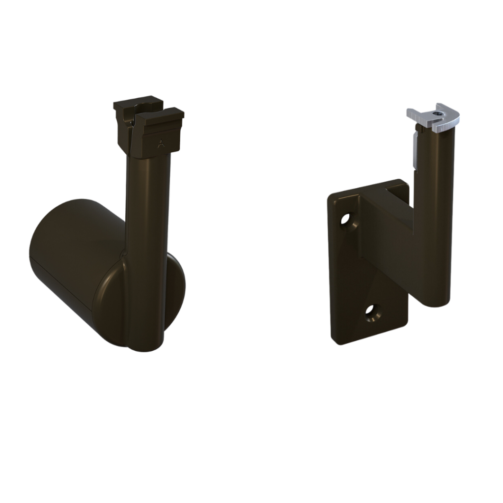 Cross-section of Promenaid bracket locking into the aluminum channel