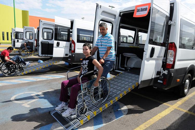 Wheelchair using a rear van ramp