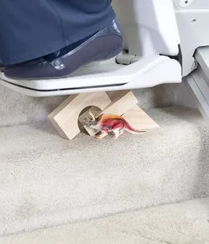 Elan straight indoor stairlift safety stop sensor