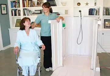 Shower Bay portable roll-in shower unit