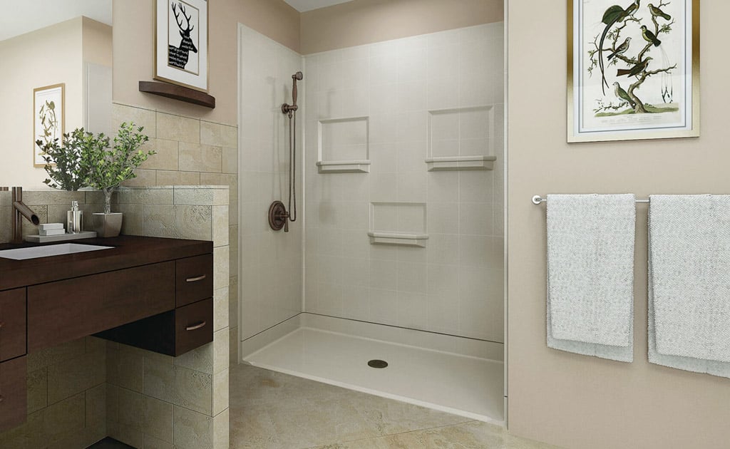Best Bath multi-piece barrier-free shower