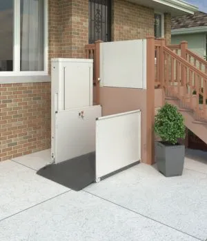 Bruno residential platform lift low-threshold folding entry ramp