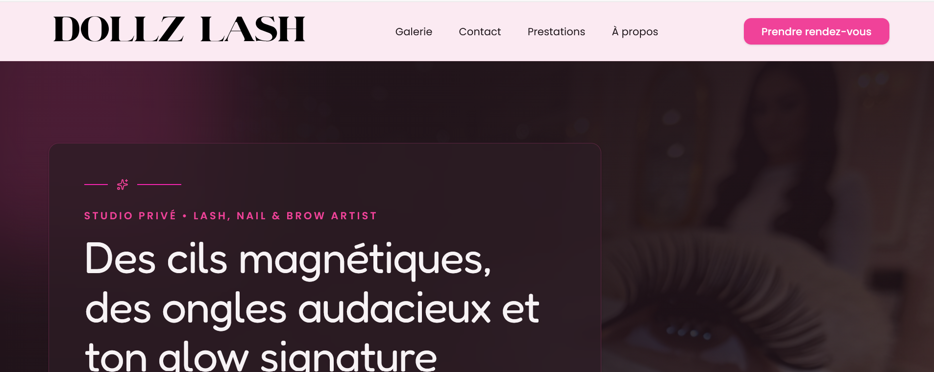 Dollz Lash — aperçu du site 1