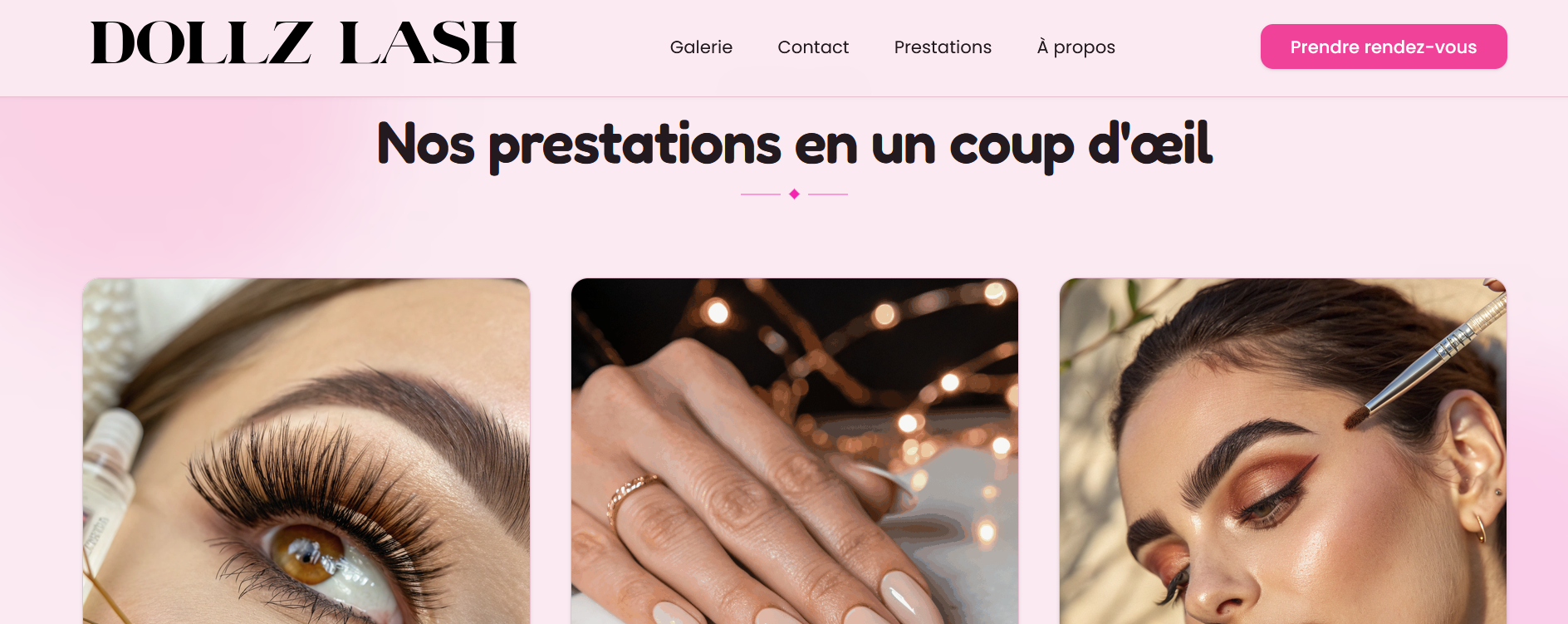 Dollz Lash — aperçu du site 2
