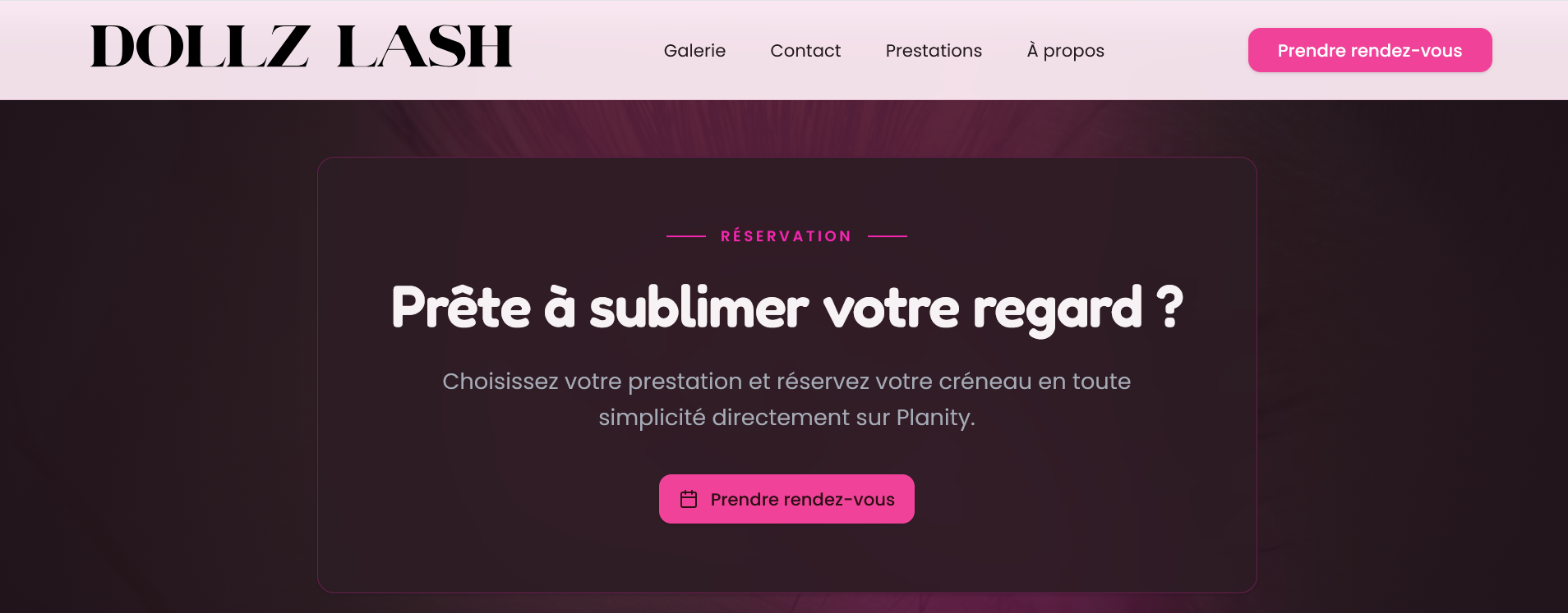 Dollz Lash — aperçu du site 3
