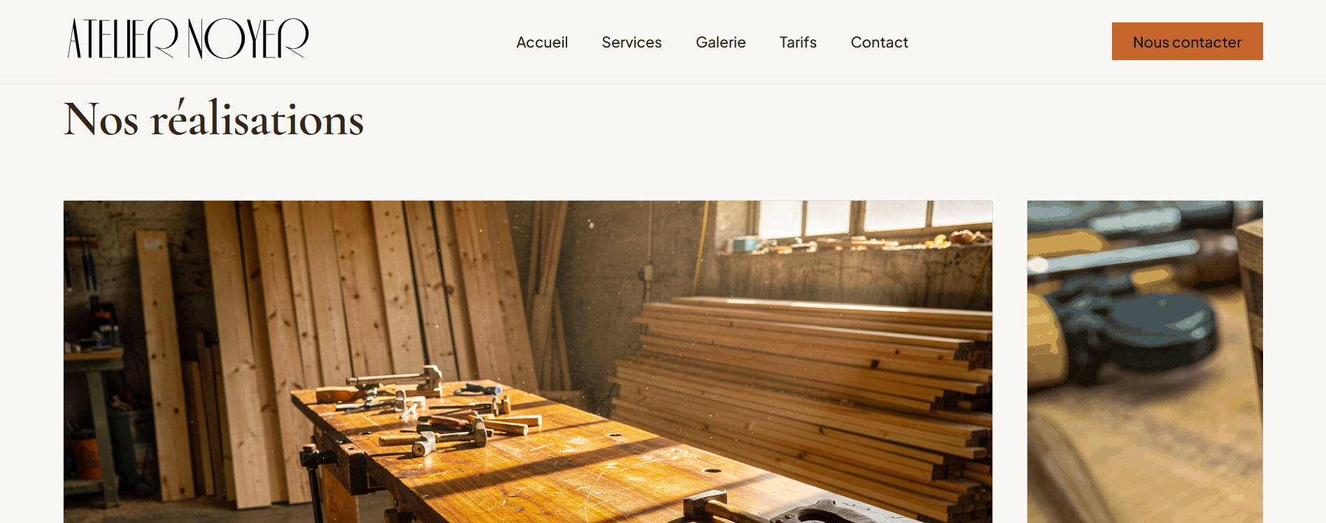 Atelier Noyer — aperçu du site 2