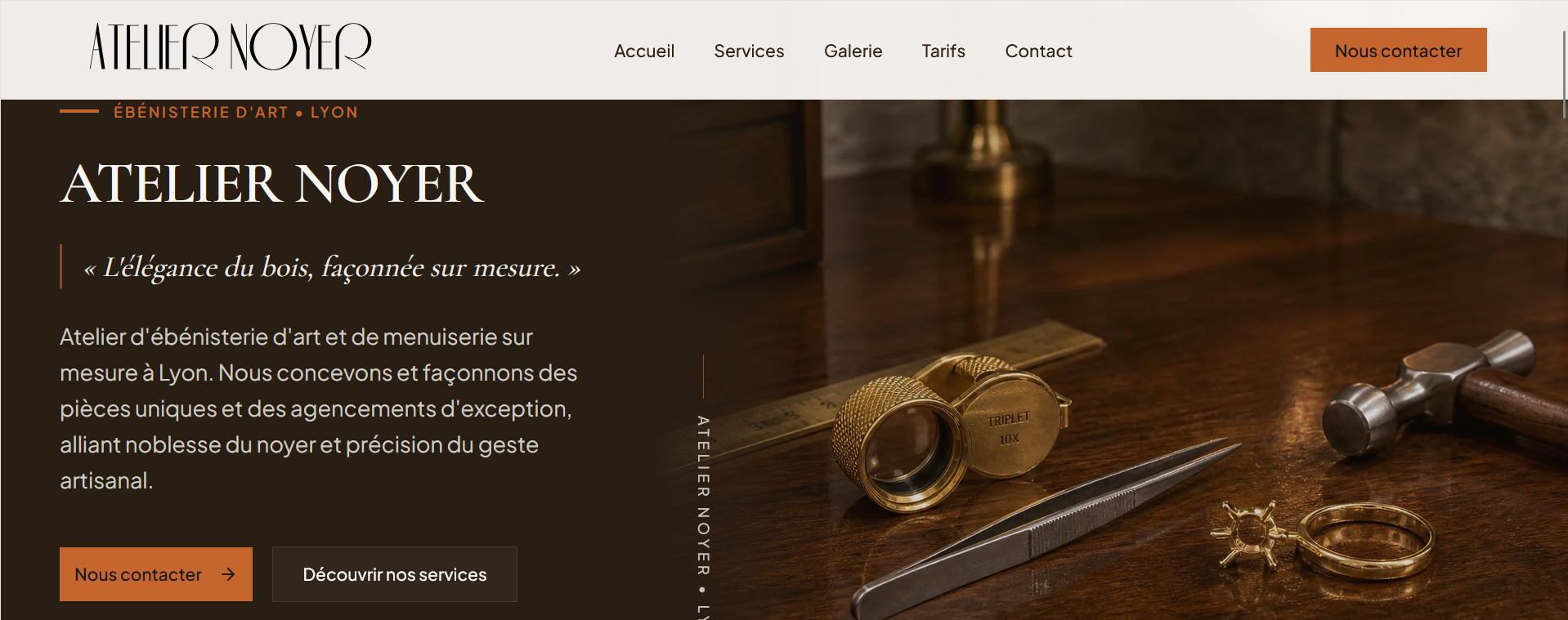 Atelier Noyer — aperçu du site 1